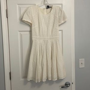 French Connection Cream Eyelet Dress. Size 4